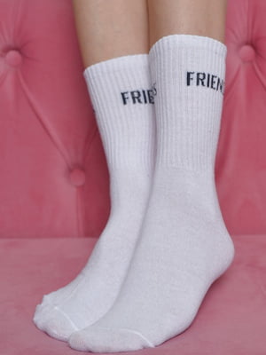 Шкарпетки білого кольору з написом | 6685716