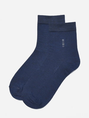 Шкарпетки стрейч темно-синього кольору | 6685790