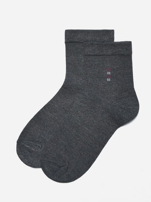 Шкарпетки стрейч темно-сірого кольору | 6685792