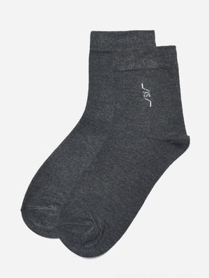 Шкарпетки стрейч темно-сірого кольору | 6685795