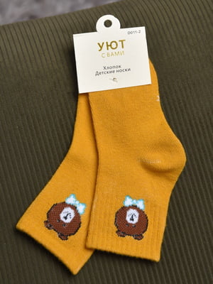 Шкарпетки дитячі гірчичного кольору | 6685914