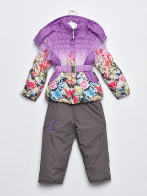 Куртка та напівкомбінезон фіолетового кольору | 6686421