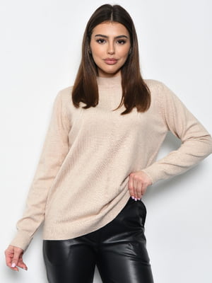 Трикотажний светр бежевого кольору | 6686522