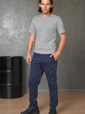 Спортивные штаны темно-синего цвета | 6686778