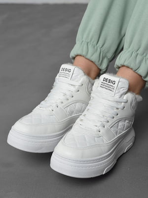 Кросівки на хутрі білого кольору | 6687207