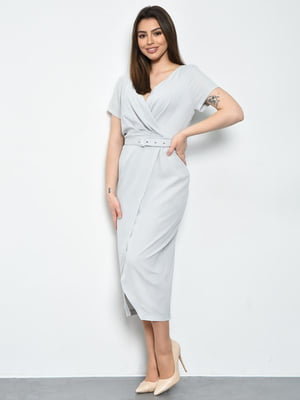 Сукня напівбатальна світло-сірого кольору | 6687480