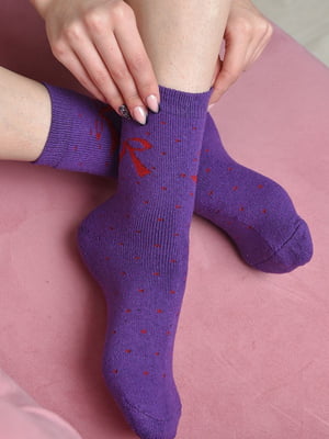 Носки махровые фиолетового цвета | 6687495