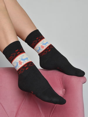 Шкарпетки махрові чорного кольору | 6687497