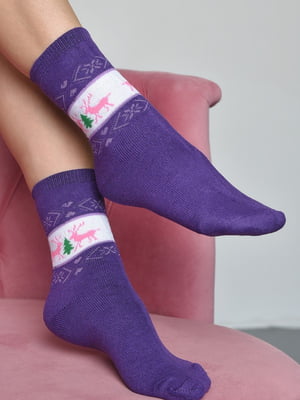 Носки махровые фиолетового цвета | 6687498