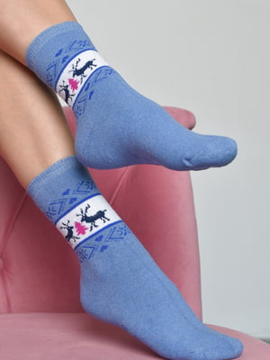 Шкарпетки махрові блакитного кольору | 6687499