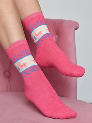 Шкарпетки махрові рожевого кольору | 6687500