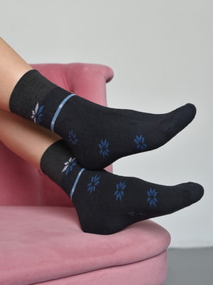 Шкарпетки махрові темно-синього кольору | 6687503