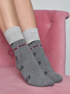 Шкарпетки махрові сірого кольору | 6687506