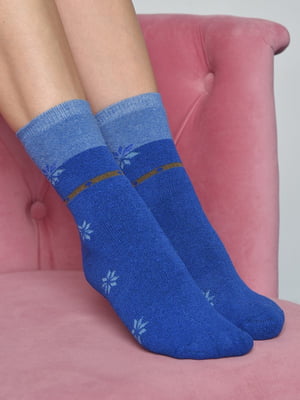 Шкарпетки махрові синього кольору | 6687507