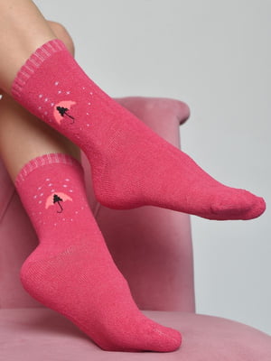 Шкарпетки махрові рожевого кольору | 6687508