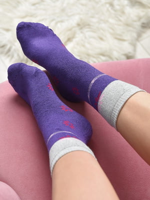 Носки махровые фиолетового цвета | 6687514