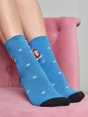 Шкарпетки махрові блакитного кольору | 6687515