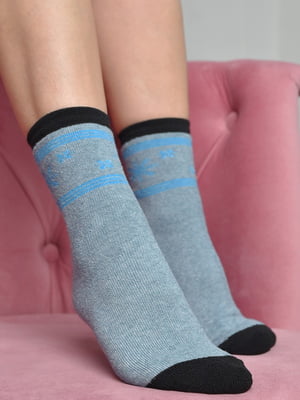 Шкарпетки махрові блакитного кольору | 6687519