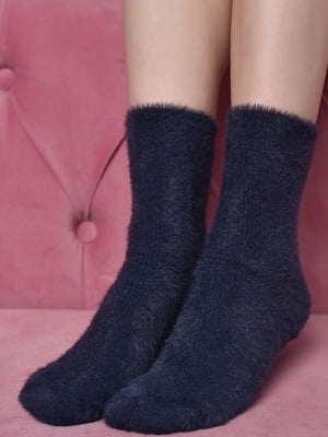 Шкарпетки ангора темно-сині | 6687556