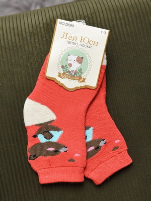 Шкарпетки махрові червоного кольору | 6687594