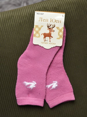 Шкарпетки махрові рожевого кольору | 6687610