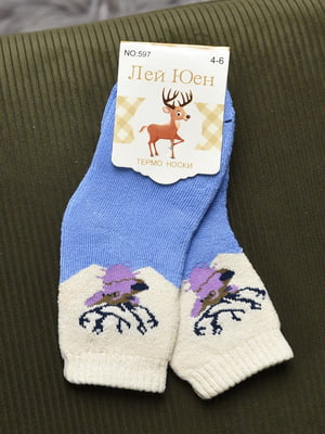 Шкарпетки махрові блакитного кольору | 6687611