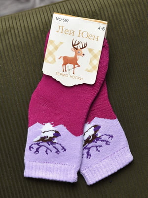 Носки махровые фиолетового цвета | 6687615