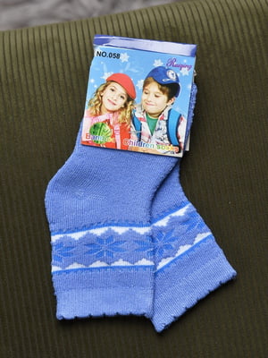 Шкарпетки махрові блакитного кольору | 6687623