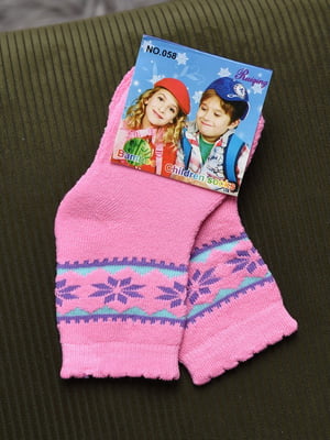 Шкарпетки махрові рожевого кольору | 6687628