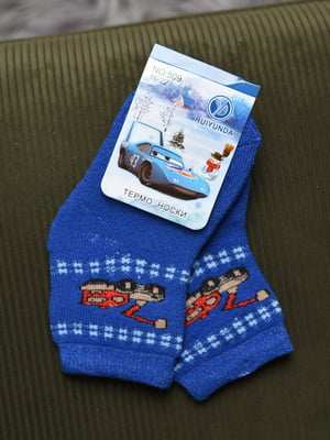 Шкарпетки махрові синього кольору | 6687640