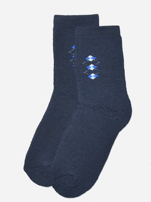 Шкарпетки махрові темно-синього кольору | 6687657
