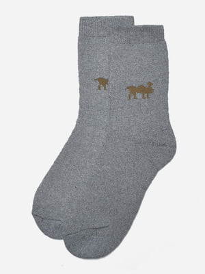 Шкарпетки махрові сірого кольору | 6687658