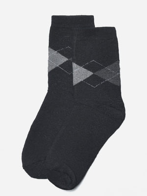 Шкарпетки махрові чорного кольору | 6687662