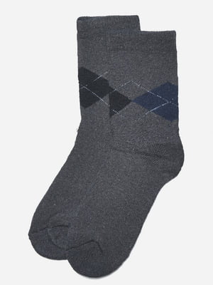 Шкарпетки махрові темно-сірого кольору | 6687663