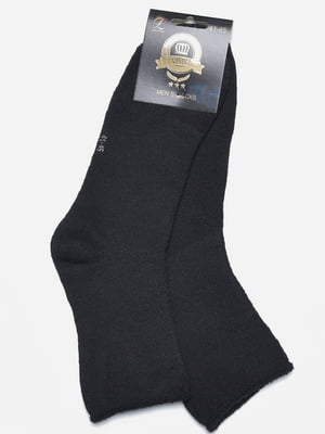 Шкарпетки медичні махра чорного кольору без гумки | 6687668