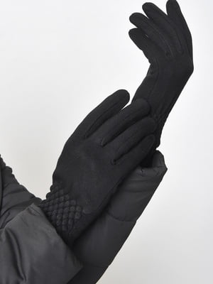 Перчатки на меху черные | 6687826