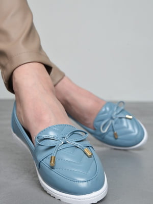 Туфлі-лофери блакитного кольору | 6687907
