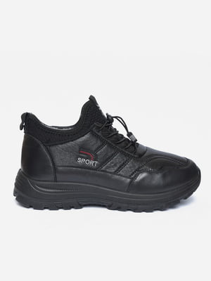 Зимові черевики на хутрі чорного кольору | 6688163