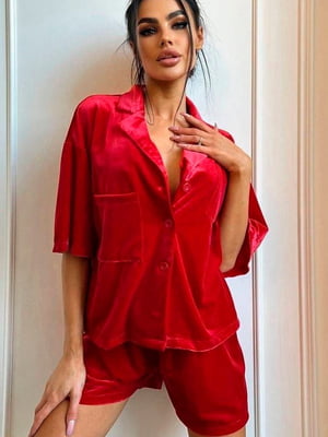 Пижама велюровая красного цвета | 6688632