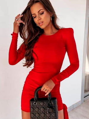 Коктельна сукня червоного кольору | 6694357