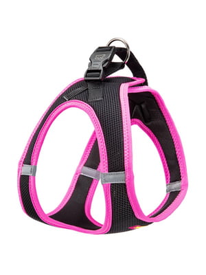 Шлейка для собак Kaori P XL черно-розовая | 6655238