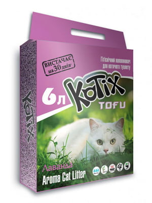 Наповнювач для котячого туалету Tofu Lavender соєвий комкуючий 2.55 кг (6 л) | 6694523