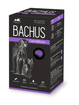 Кормова добавка для собак та котів Bachus Calm&Brave для підтримки нервової системи Ціна за 1 табл | 6694608