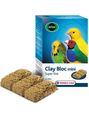 Мінеральний блок із глиною для дрібних птахів Orlux Clay Bloc Mini 540 г | 6694727