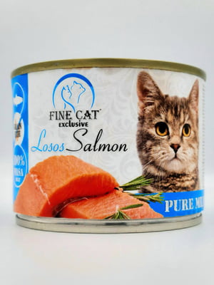 Консерва для котів з м'ясом лосося 200 г | 6694815