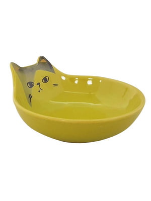 Миска для кішок керамічна Kato салатова 12*5,5 см 150 мл | 6694872