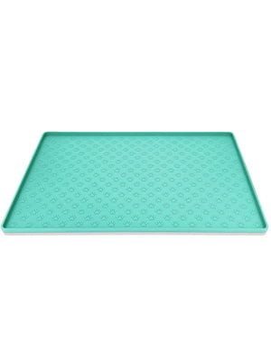 Силіконовий килимок під миску для собак та котів бірюзовий 48х30 см | 6694895
