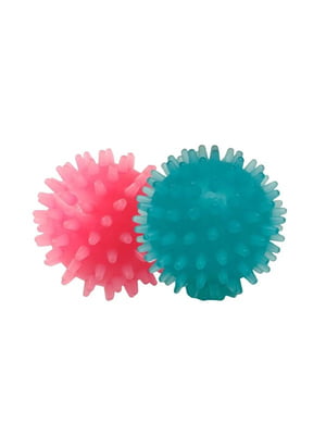 Набір іграшок для собак: м'ячі з шипами червоний+синій із запахом ванілі 4 см | 6694909