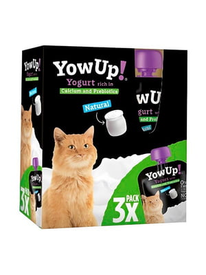 Йогурт із пребіотиком для кішок Упаковка 3 шт. 85 гр. | 6694922