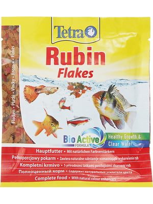 Корм Rubin для тропічних риб у пластівцях, для забарвлення 12 гр | 6695179